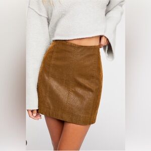 Modern Femme Vegan Suede Mini Skirt - Free People